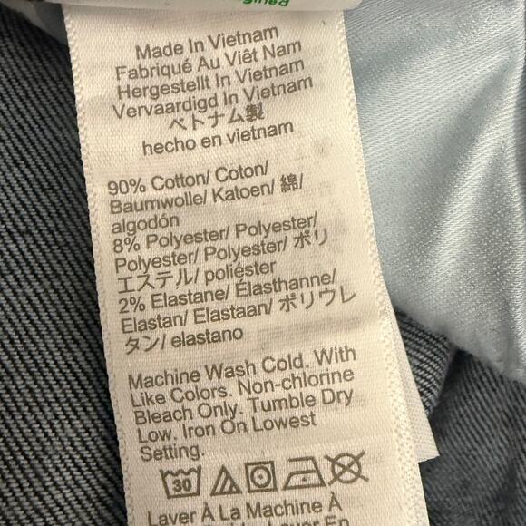 J. Crew 9" Vintage Slim Straight Ankle Cropped Stretch Jean 28 Indigo Dark Blue - Picture 10 of 15